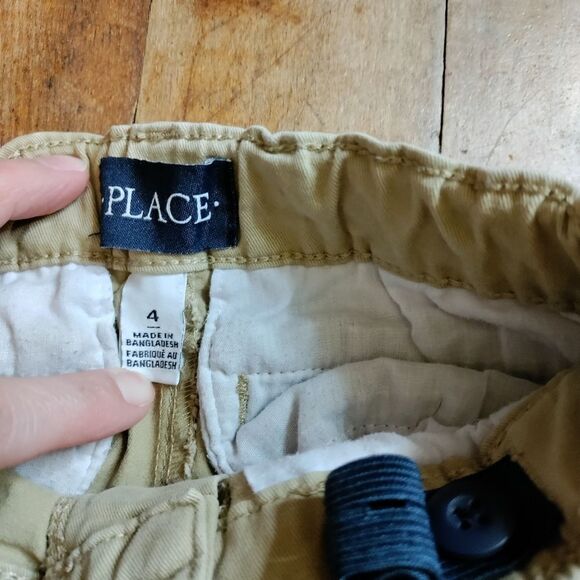 Childrens Place dress pants size 4 Khaki Tan adjustable waist Spring Easter - Picture 2 of 6